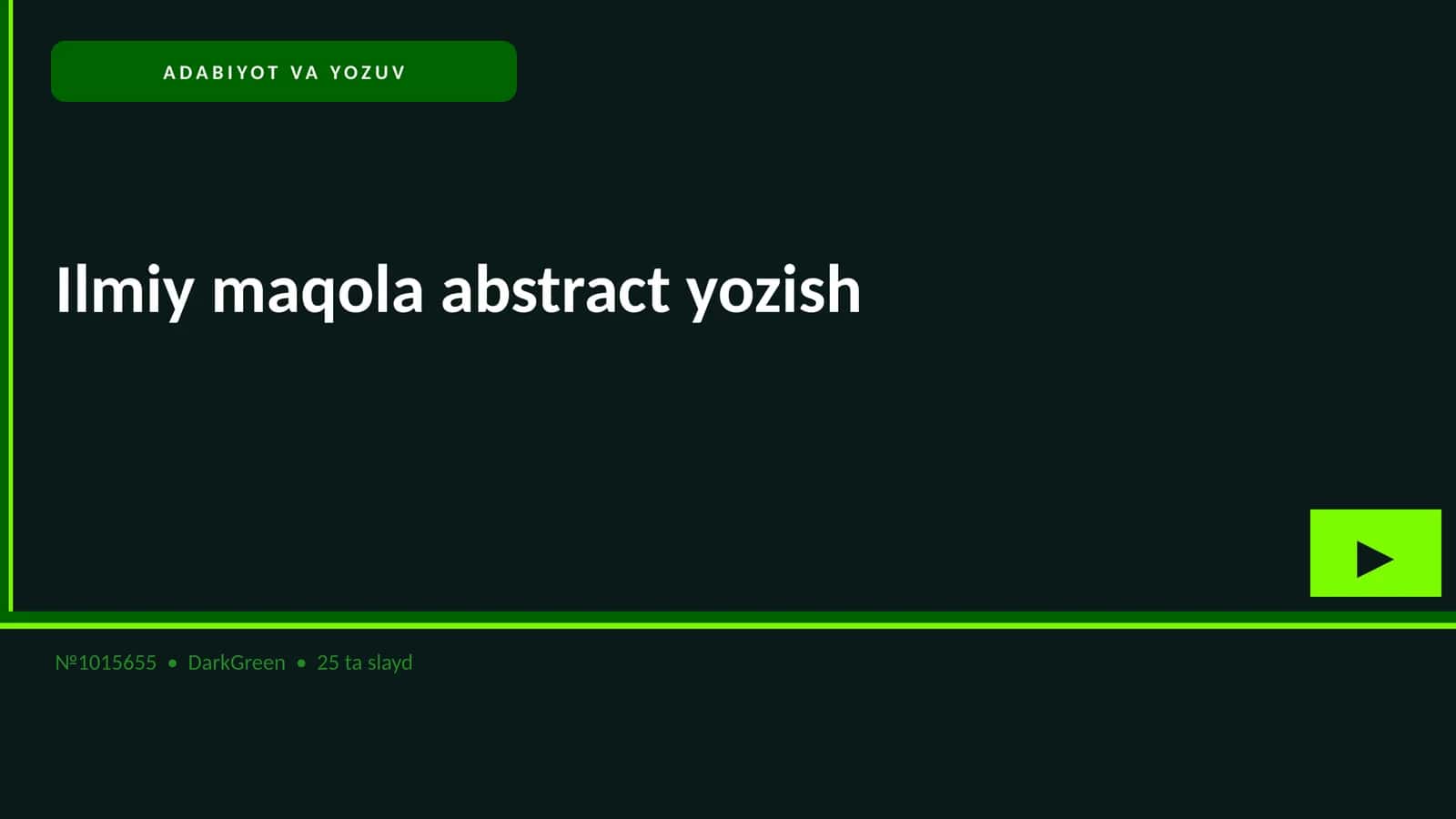 Ilmiy maqola abstract yozish 1