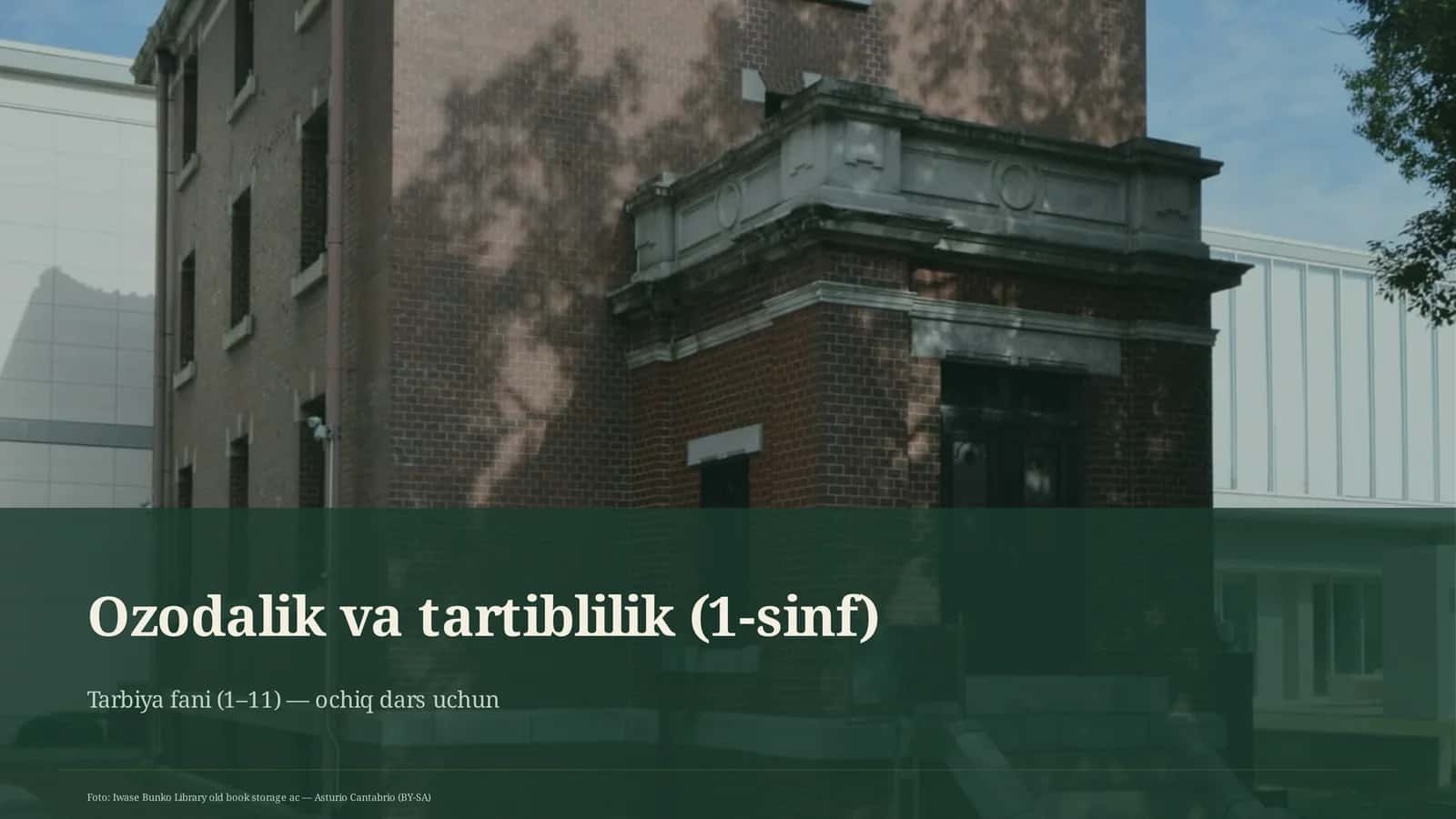 Ozodalik va tartiblilik (1-sinf) 1