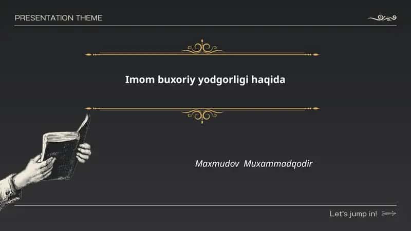 Imom buxoriy yodgorligi haqida 1
