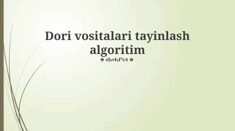 Dorilar buyurish algoritmi 1
