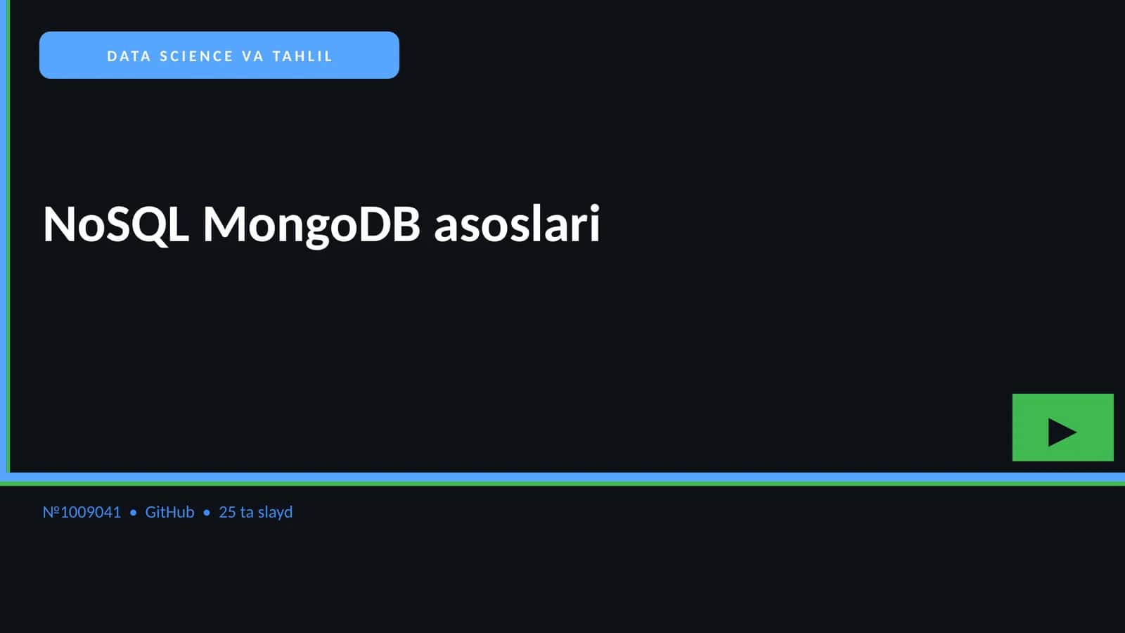 NoSQL MongoDB asoslari 1