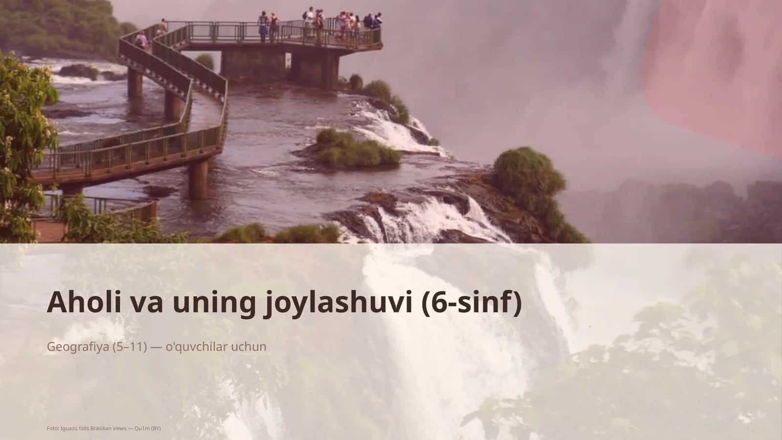 Aholi va uning joylashuvi (6-sinf) 1