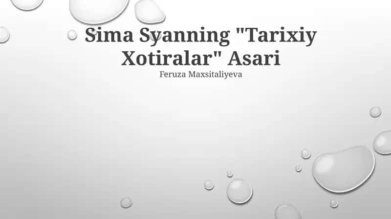 "Tarixiy Xotiralar" 1