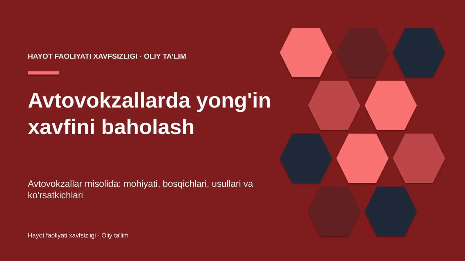 Avtovokzallarda yong'in xavfini baholash 1