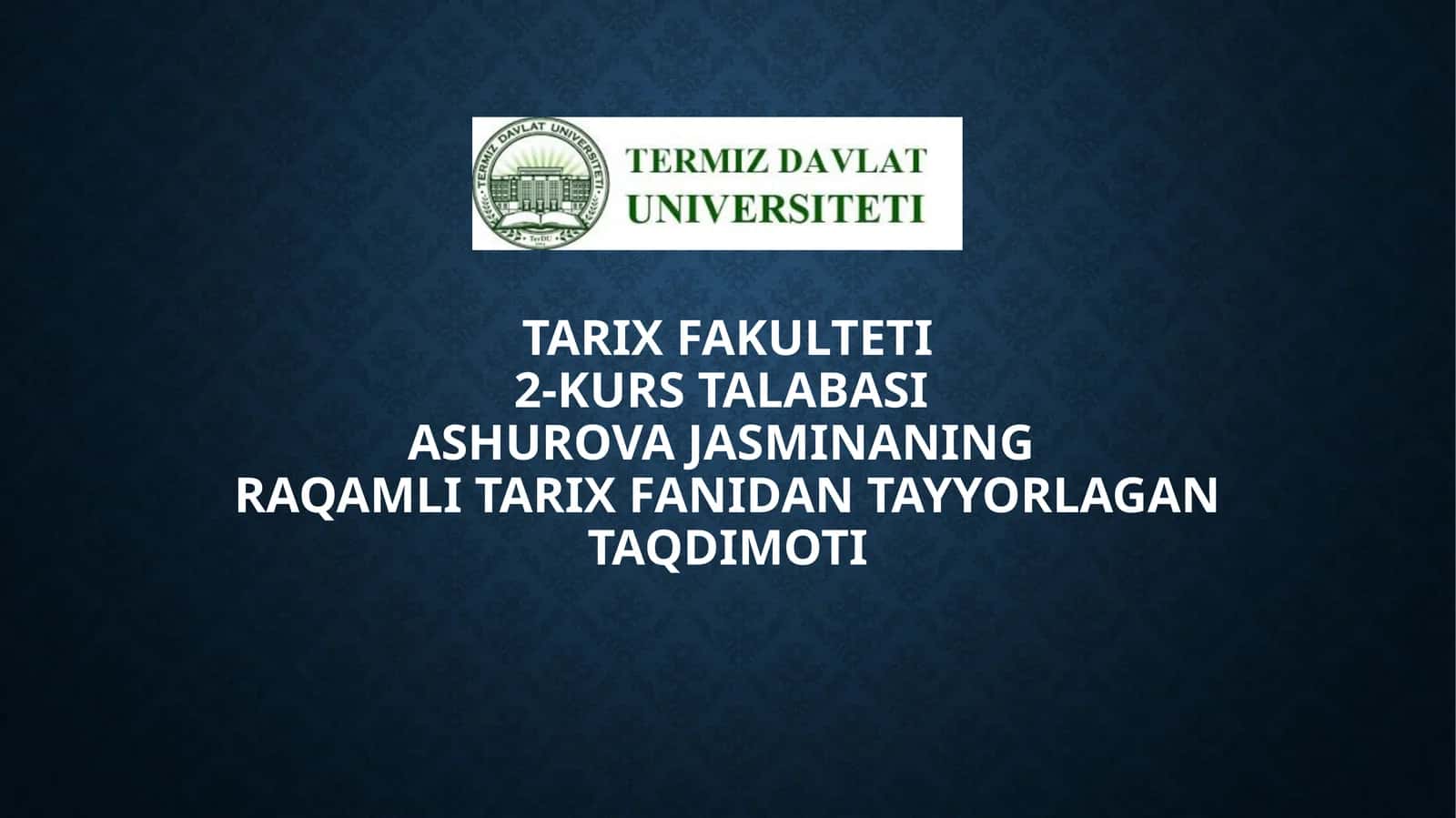Amir Temur va Amir Temur davlati 1
