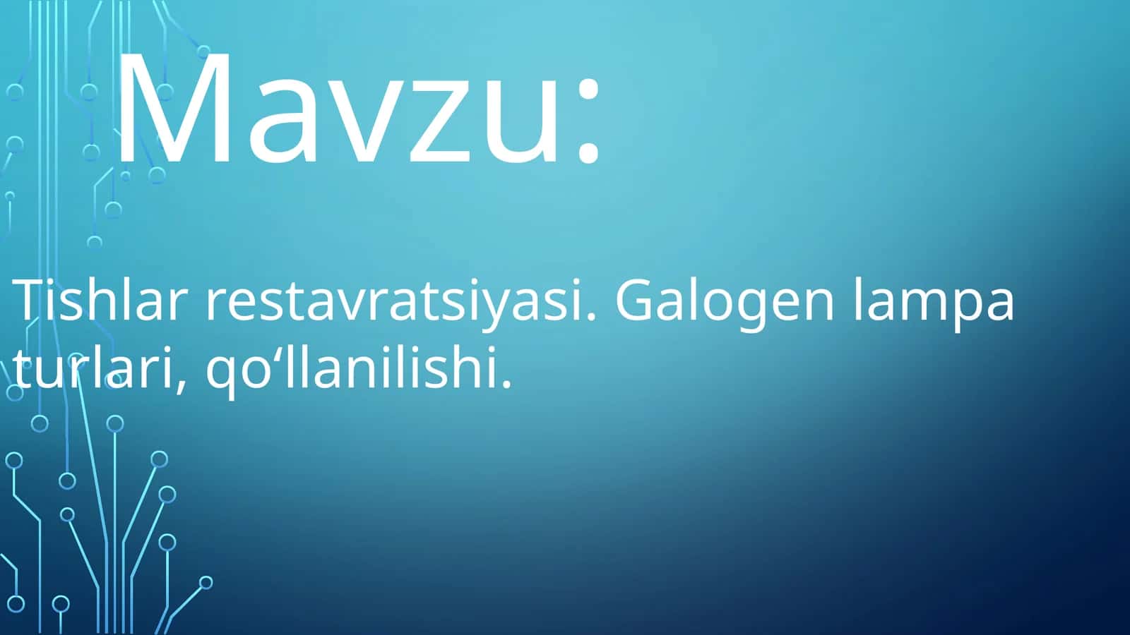 Tishlar restavratsiyasi 1