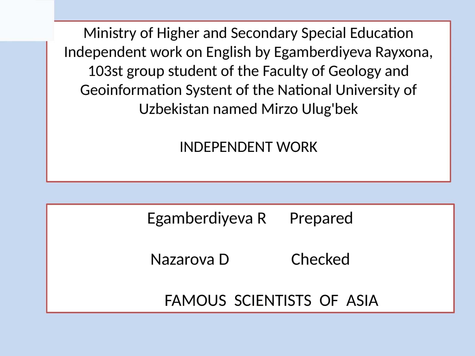 FAMOUS SCIENTISTS OF ASIA 1