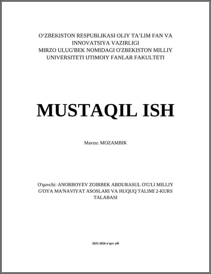 MOZAMBIK 1