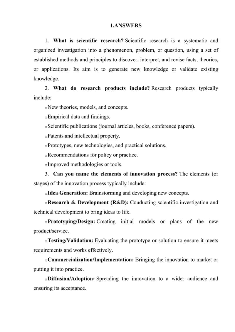 Scientific Research Products 1