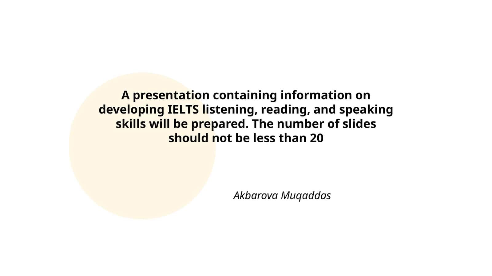 IELTS Skills Development Presentation 1