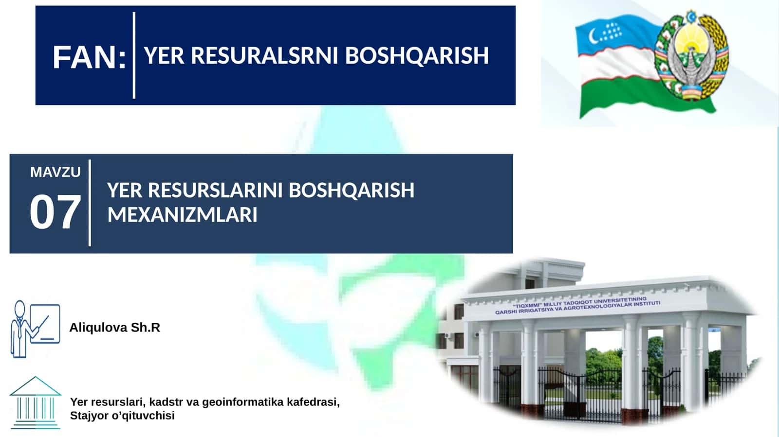 Yer resurslarini boshqarish 1