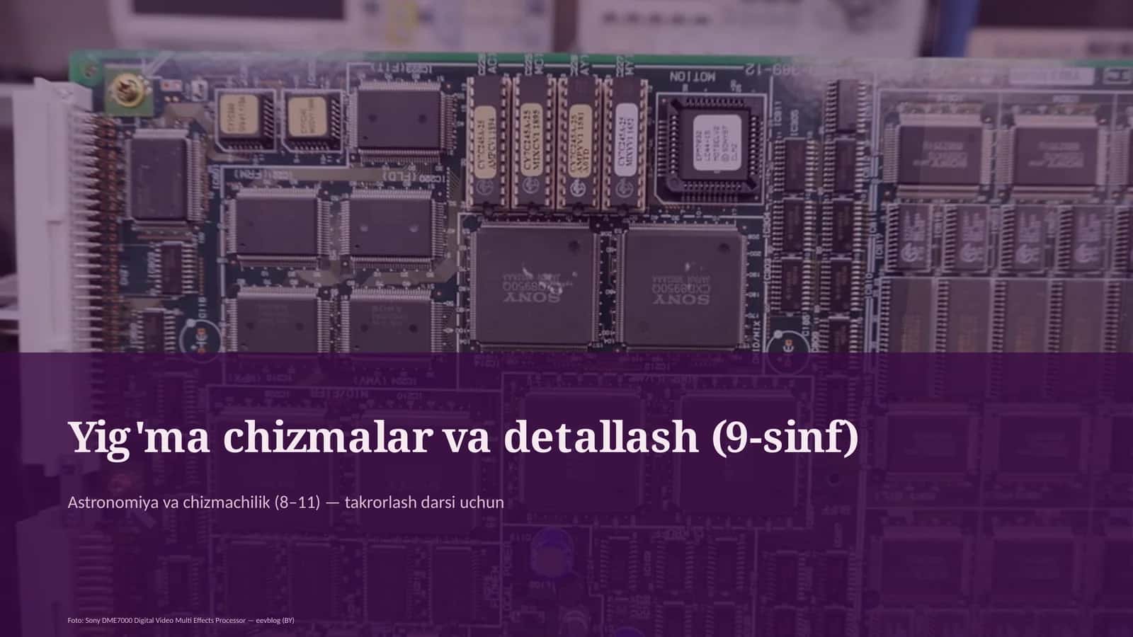 Yig'ma chizmalar va detallash (9-sinf) 1
