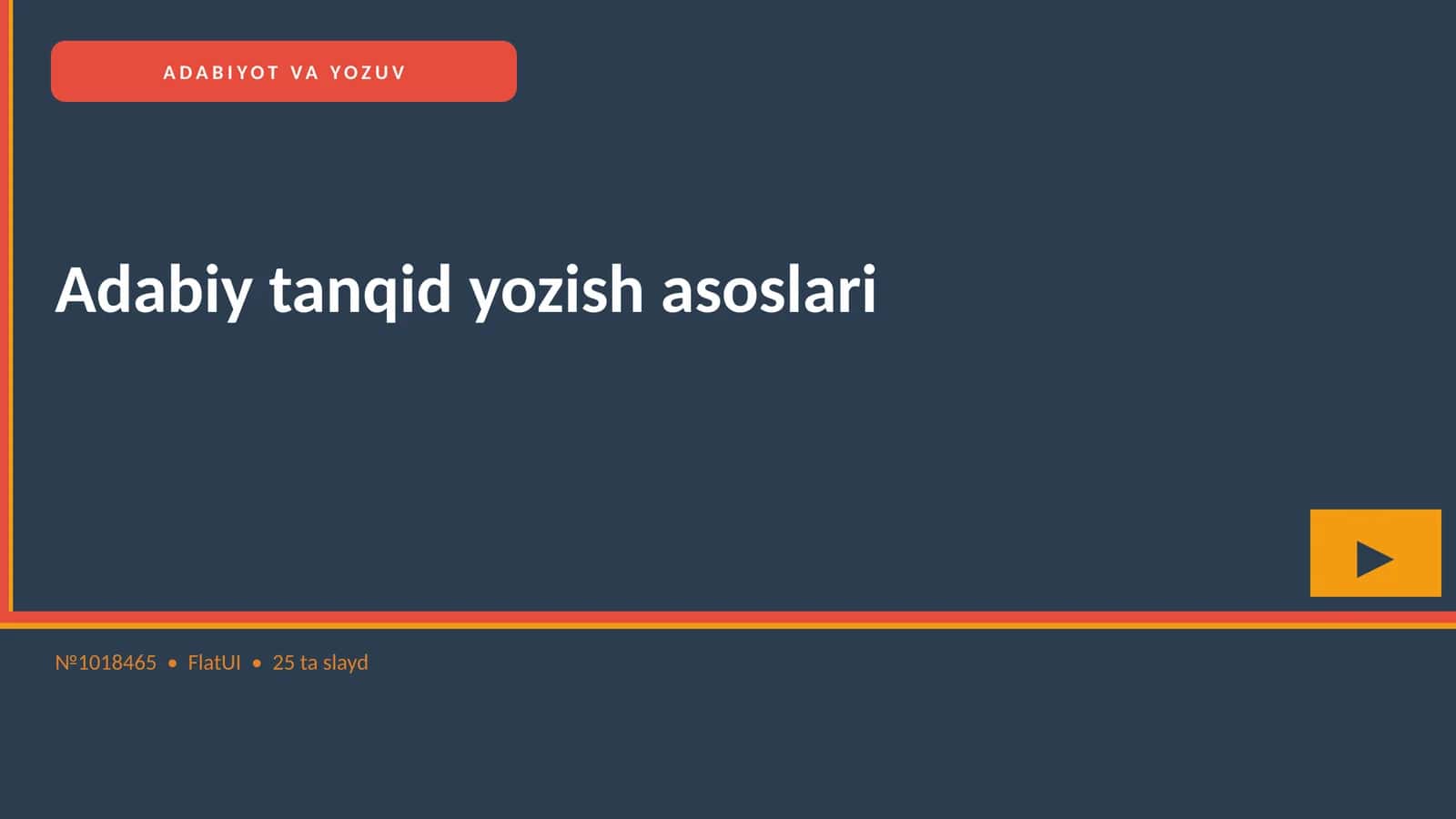 Adabiy tanqid yozish asoslari 1