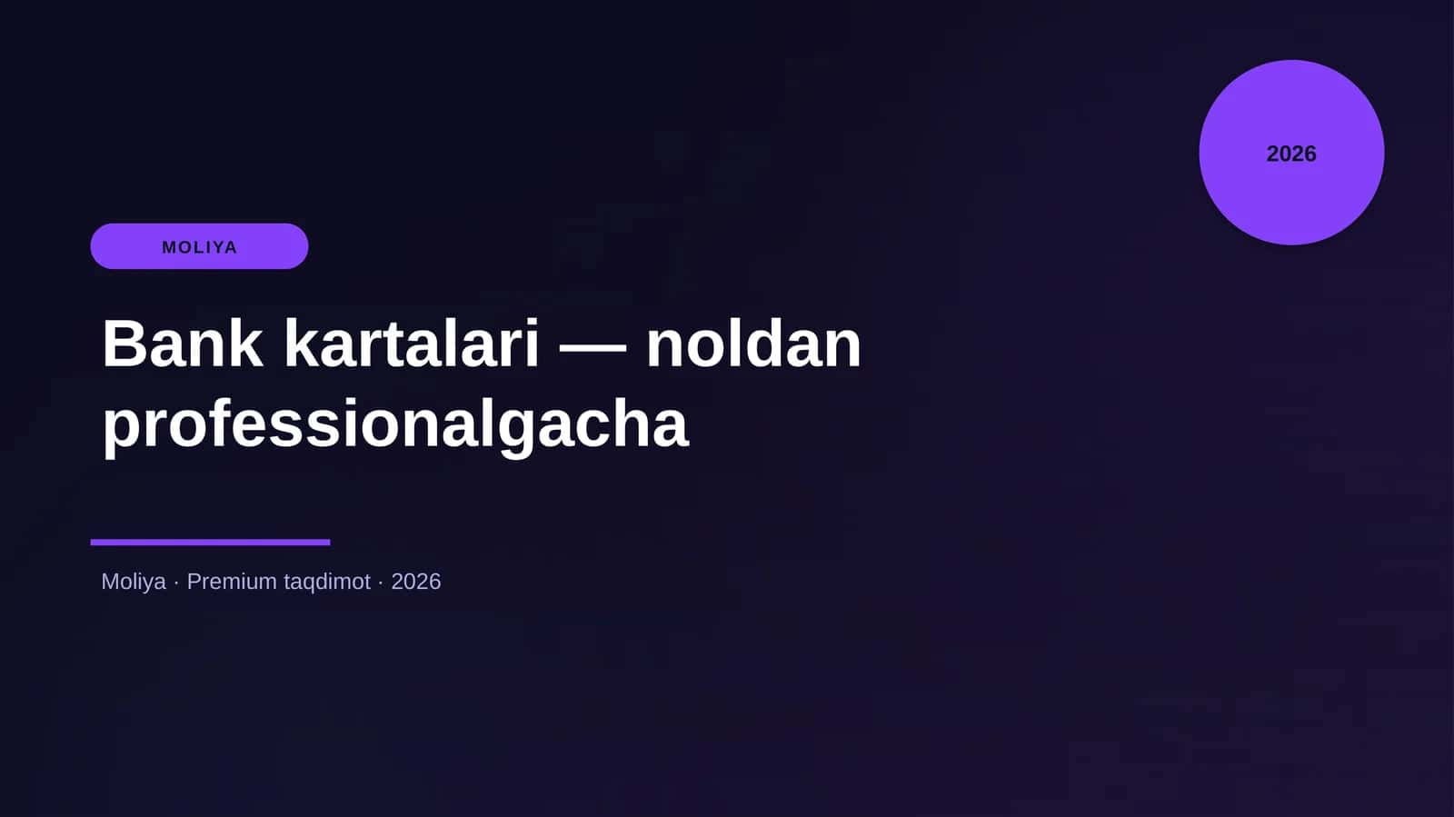 Bank kartalari — noldan professionalgacha 1