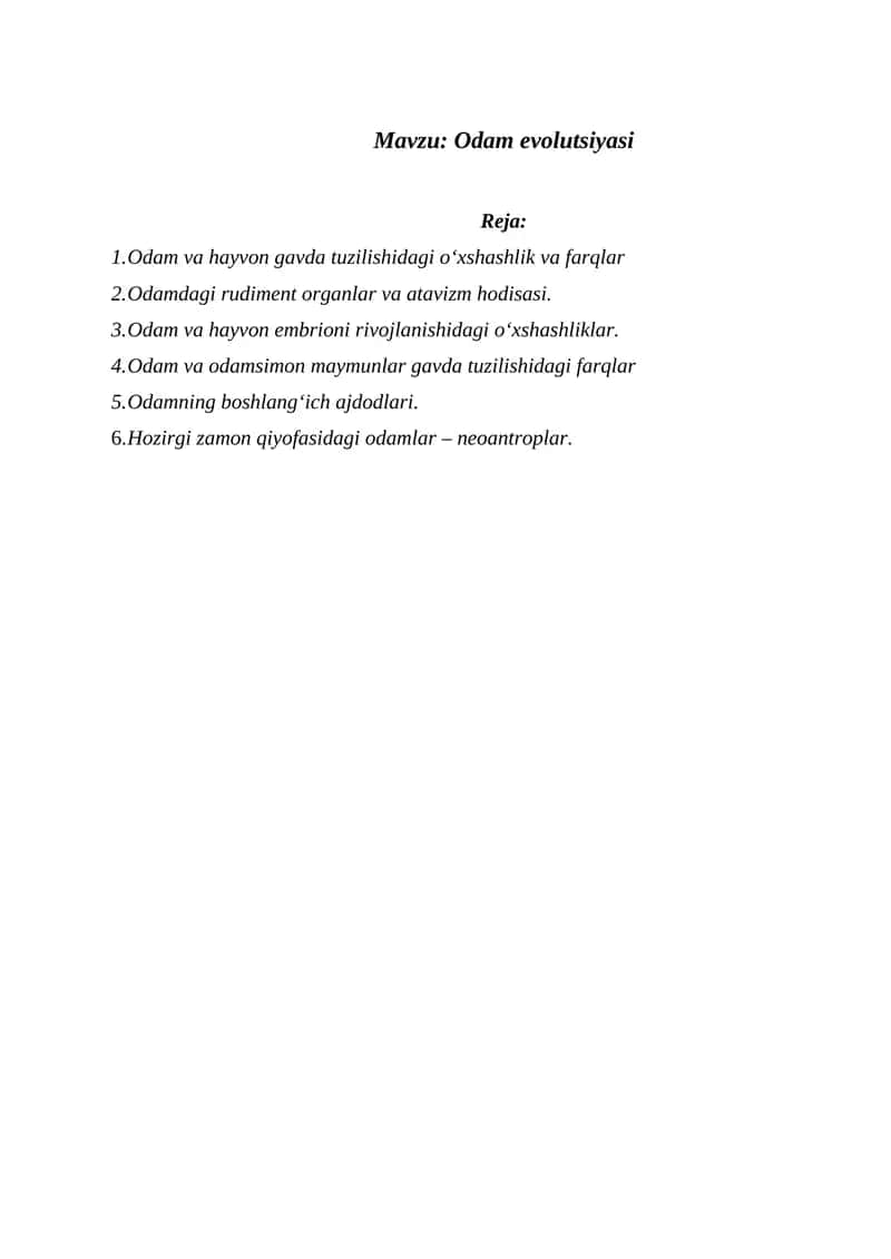 Odam evolutsiyasi 1