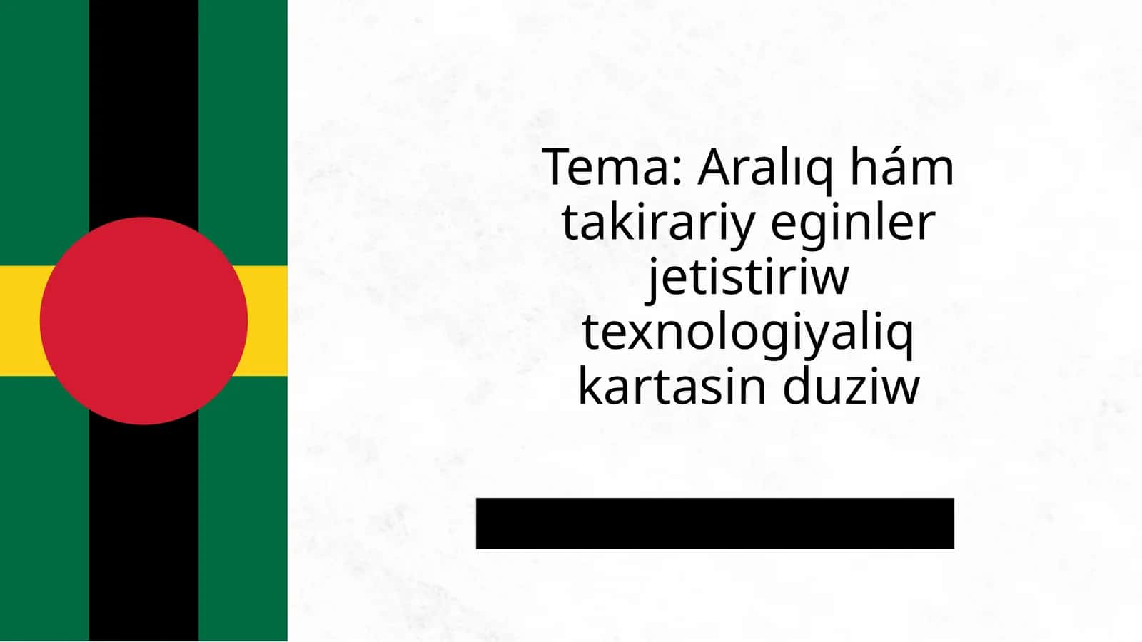 Aralıq hám takirariy eginler jetistiriw texnologiyaliq kartasin duziw 1