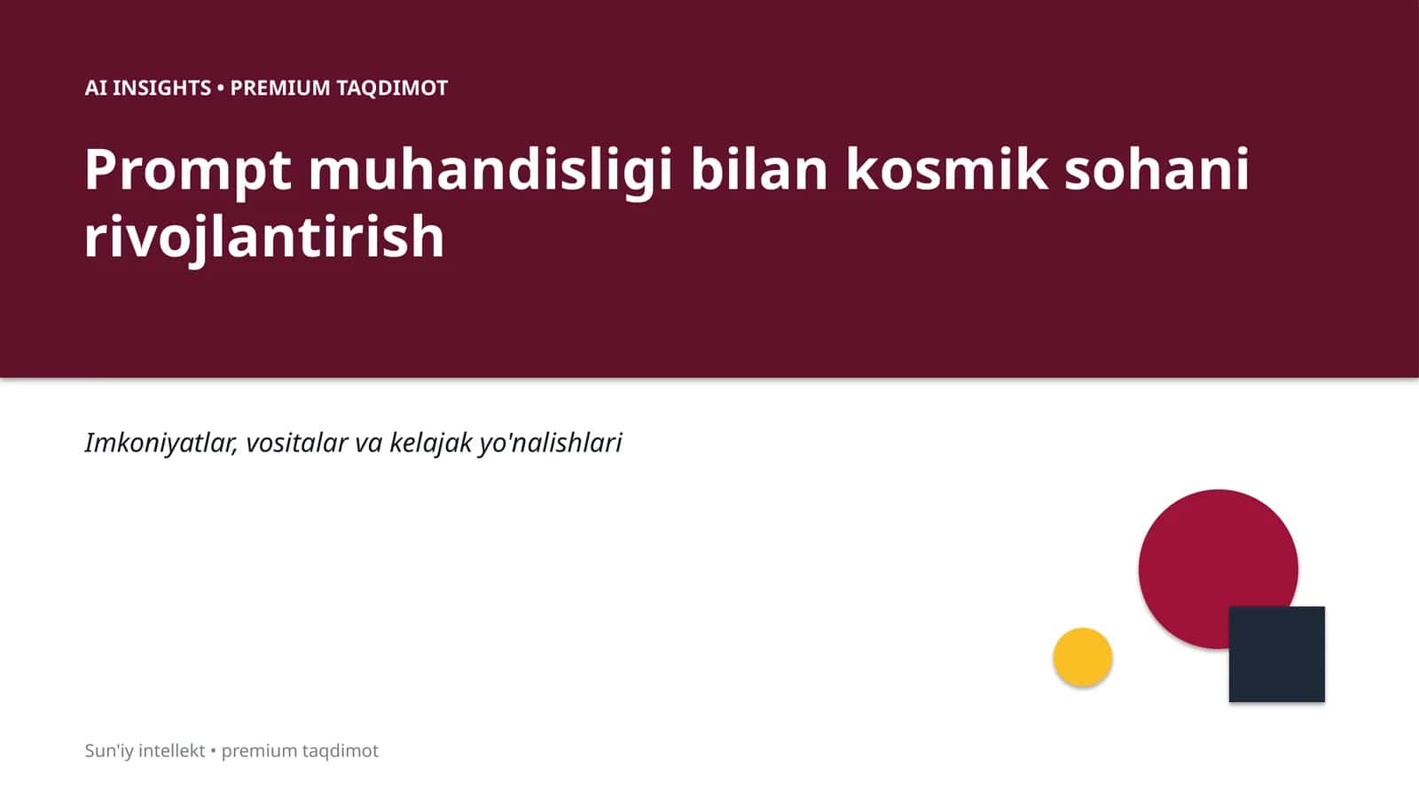 AI INSIGHTS • PREMIUM TAQDIMOT 1