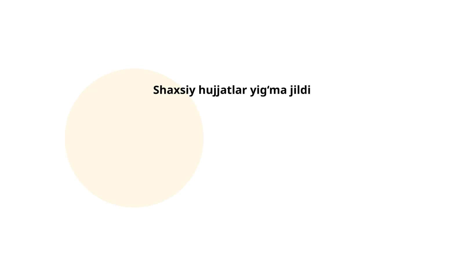 Shaxsiy hujjatlar yig'ma jildi 1