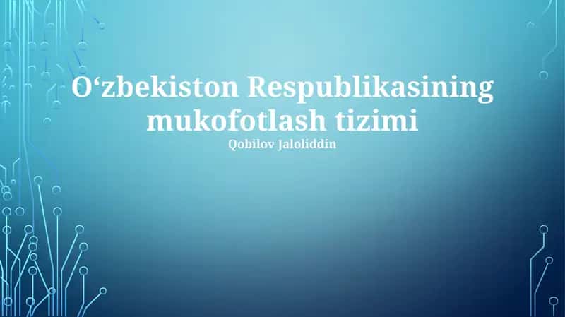 Oʻzbekiston Respublikasining mukofotlash tizimi 1