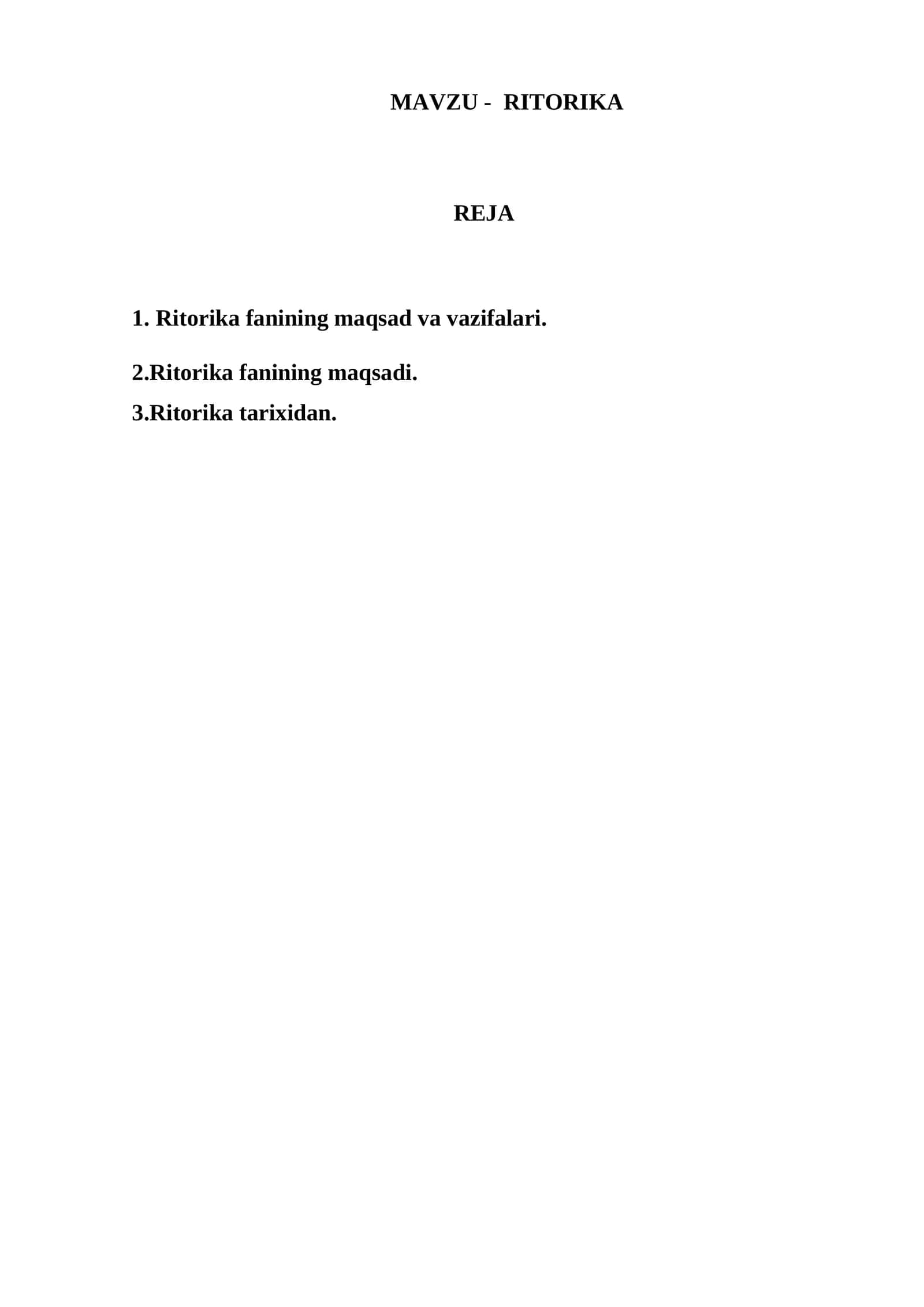 RITORIKA 1