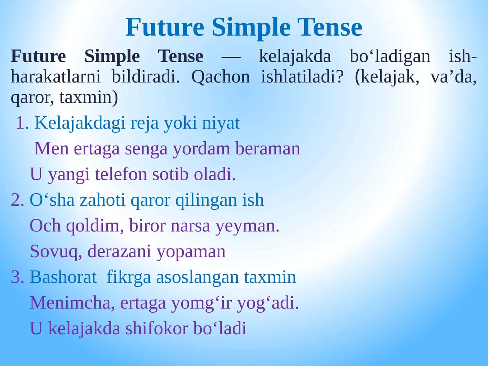 Future Simple Tense 1