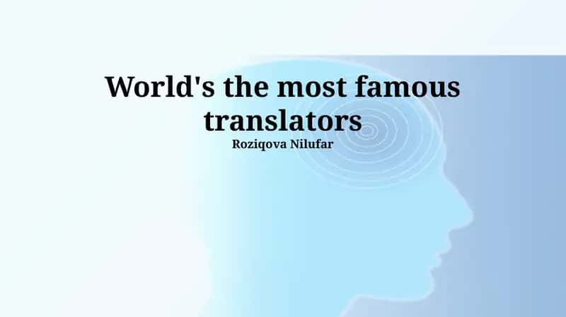 Pioneering Figures in Translation 1