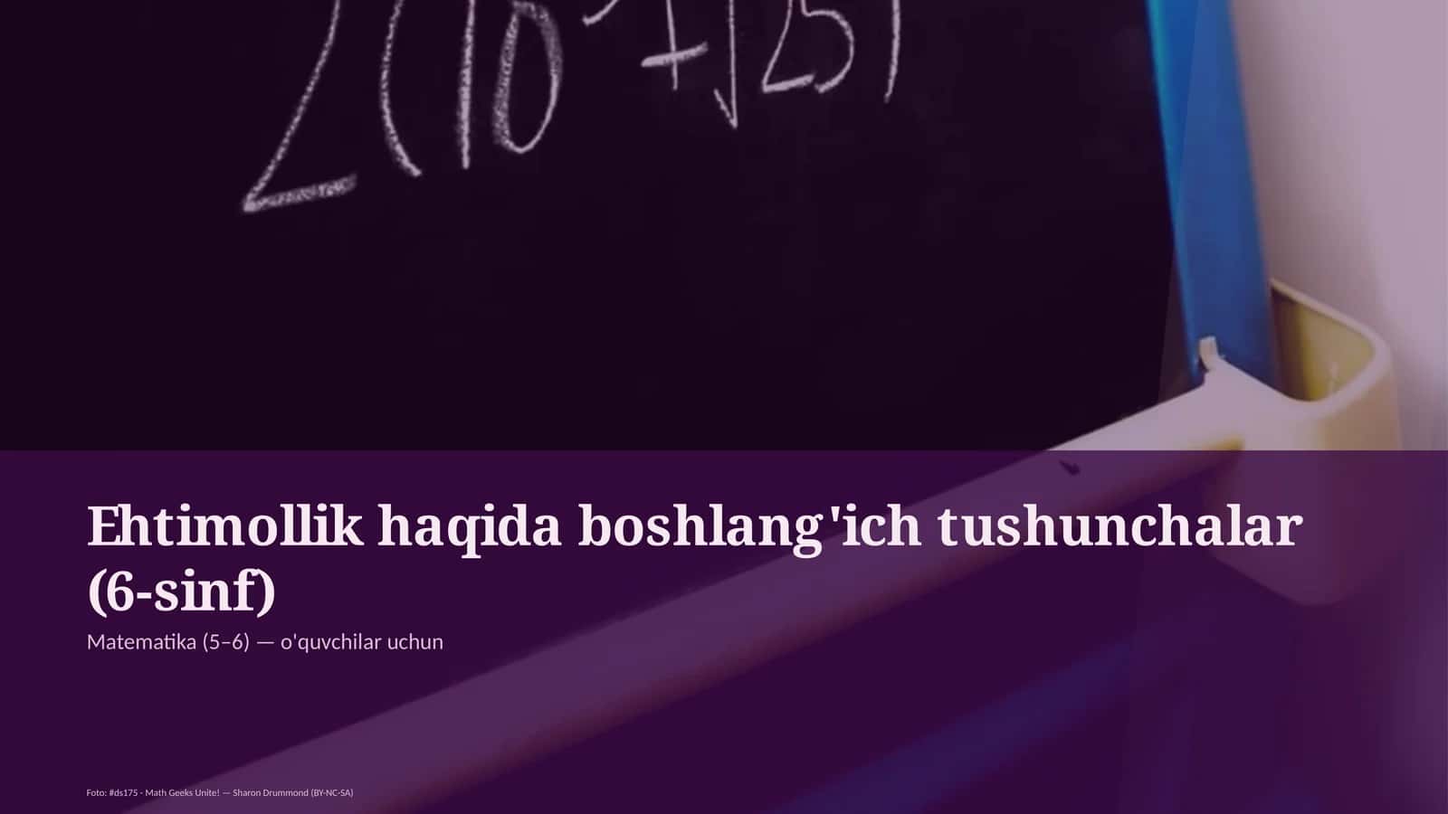 Ehtimollik haqida boshlang'ich tushunchalar (6-sinf) 1