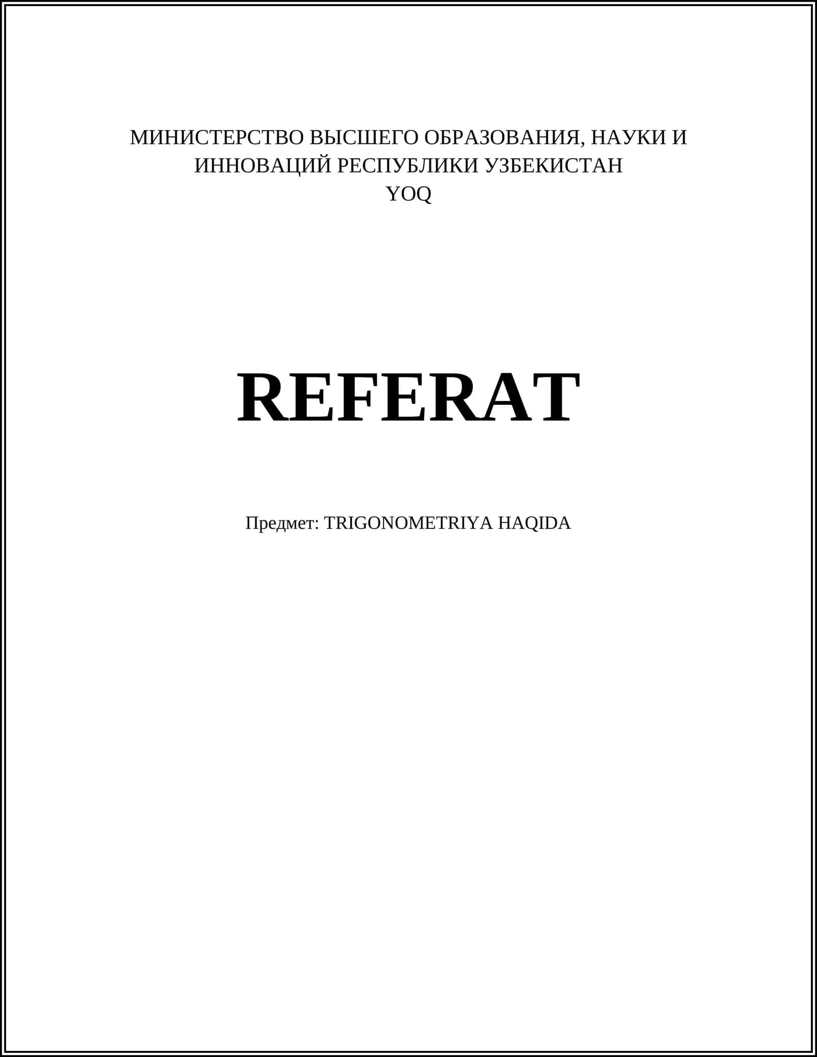 TRIGONOMETRIYA HAQIDA 1