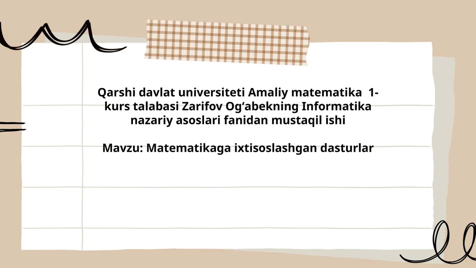Informatika nazariy asoslari 1
