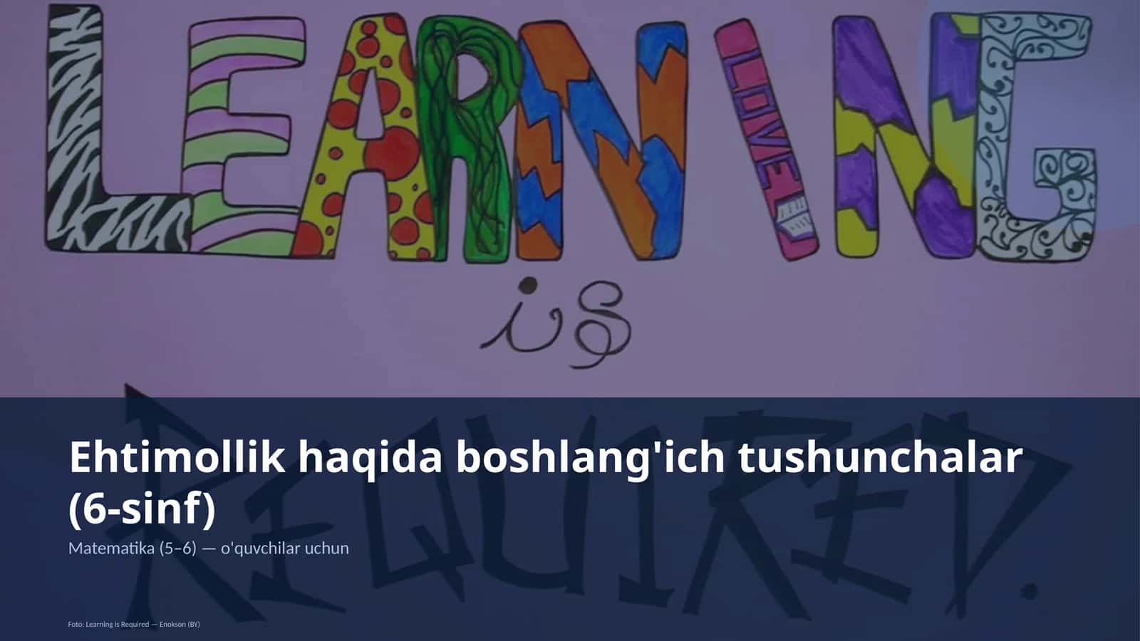 Ehtimollik haqida boshlang'ich tushunchalar (6-sinf) 1