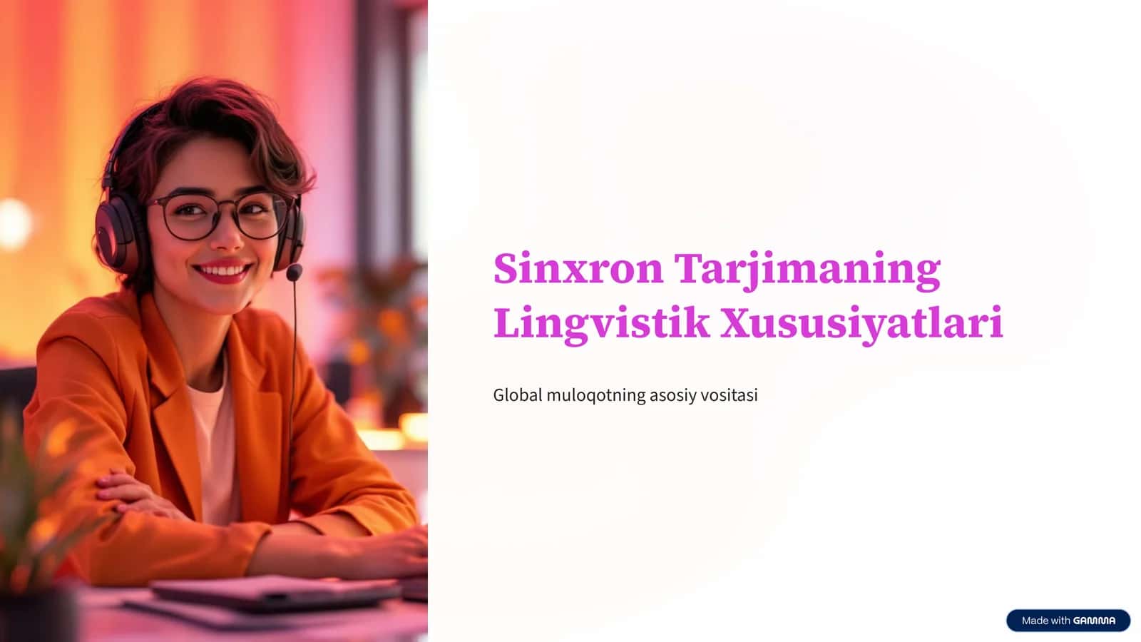Sinxron Tarjimaning Lingvistik Xususiyatlari 1
