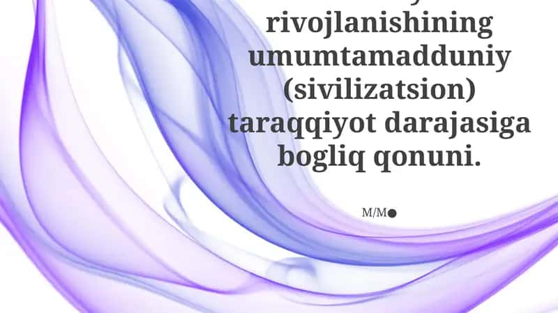 Manaviyat rivojlanishi 1