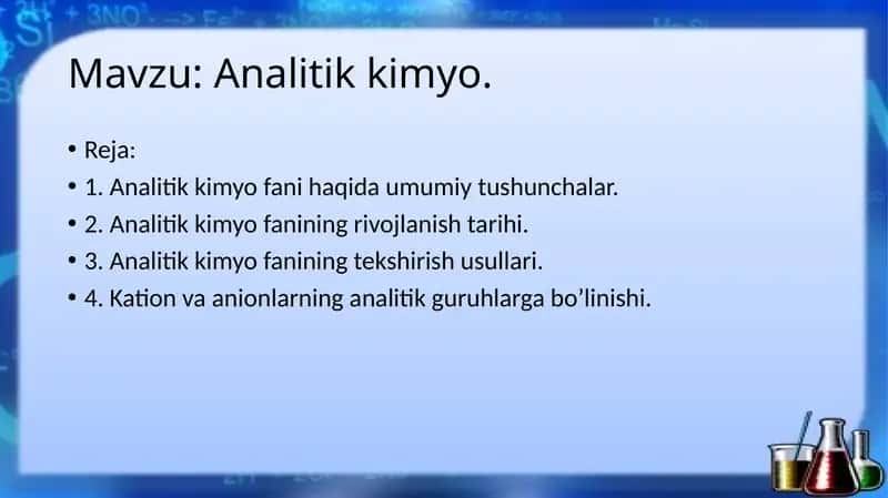 Analitik kimyo 1