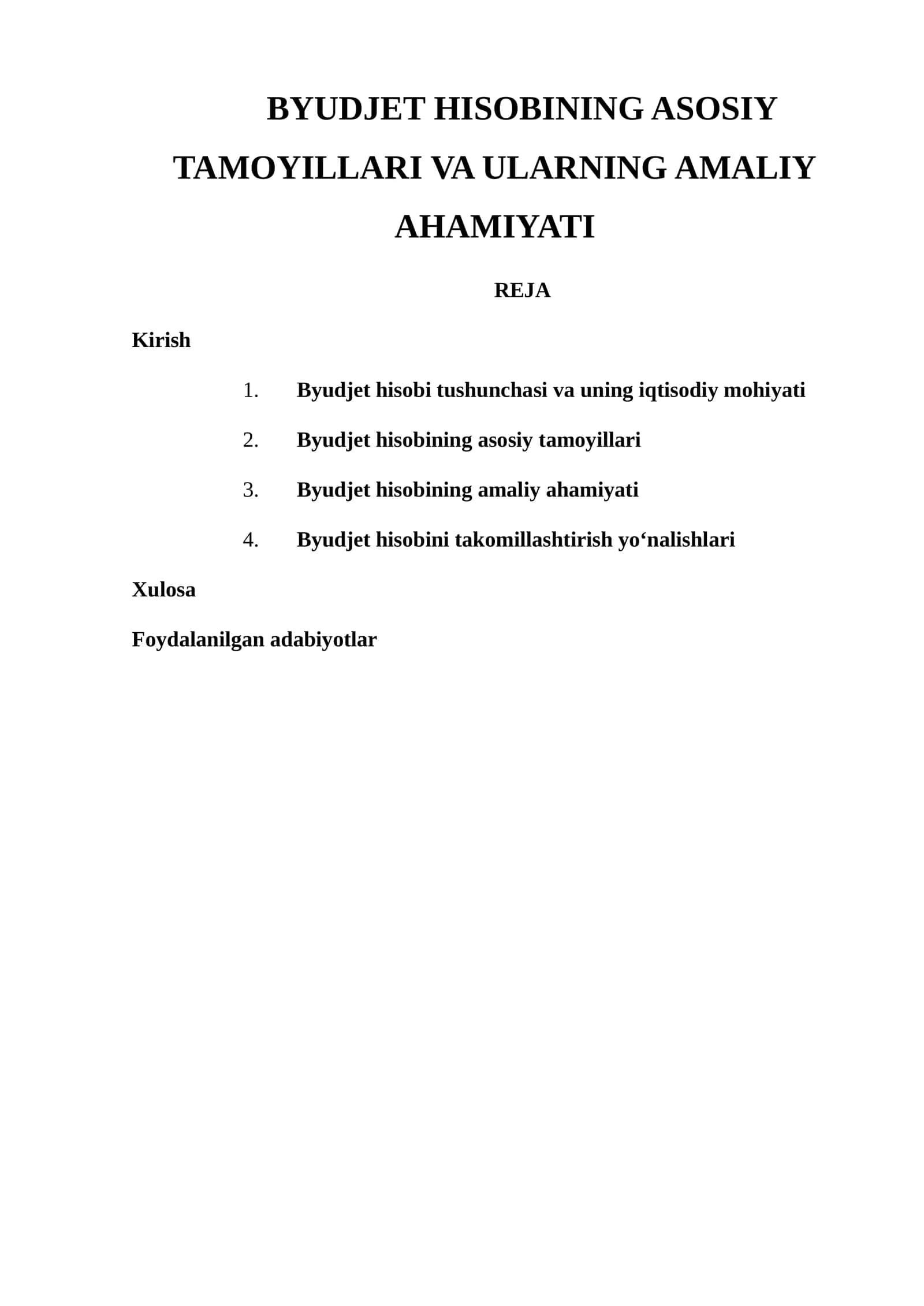 BYUDJET HISOBINING ASOSIY TAMOYILLARI VA ULARNING AMALIY AHAMIYATI 1