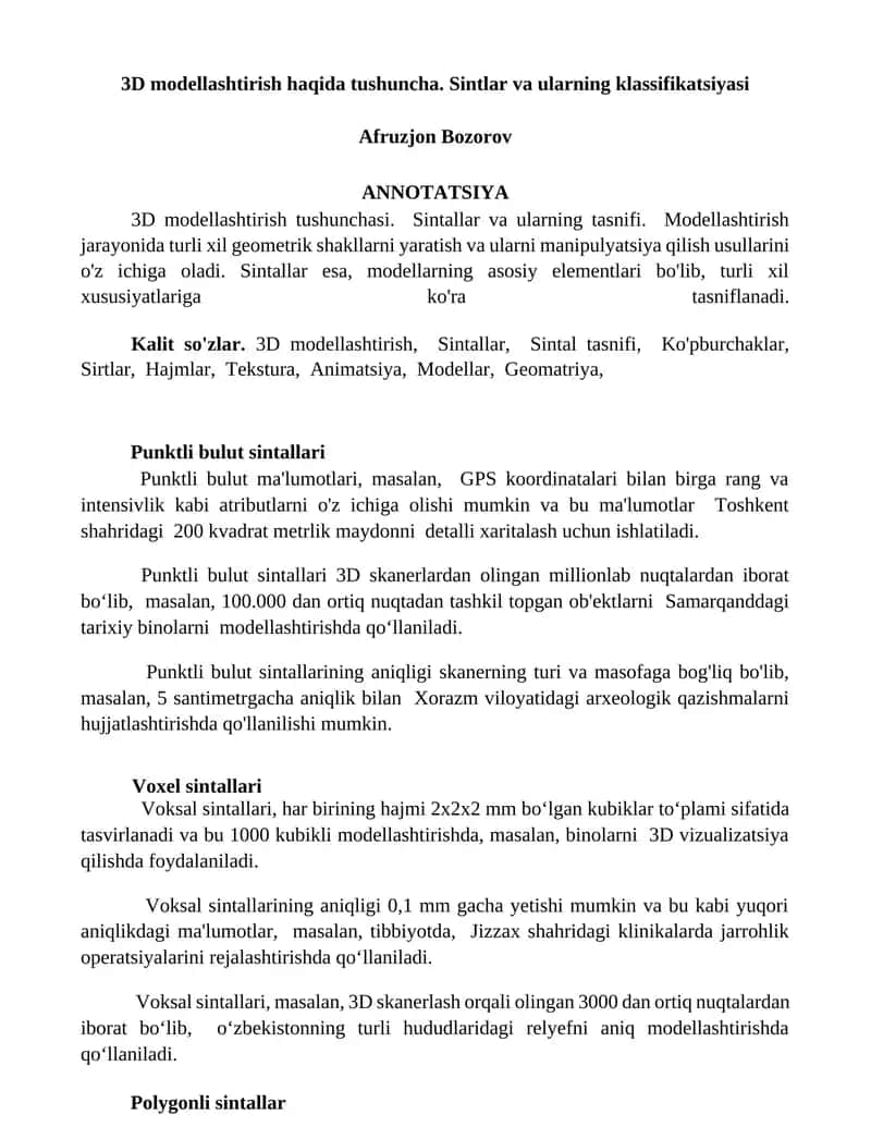 Punktli bulut sintallari 1