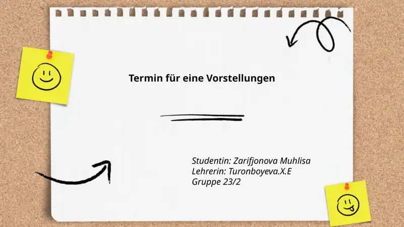 Termin für eine Vorstellungen 1