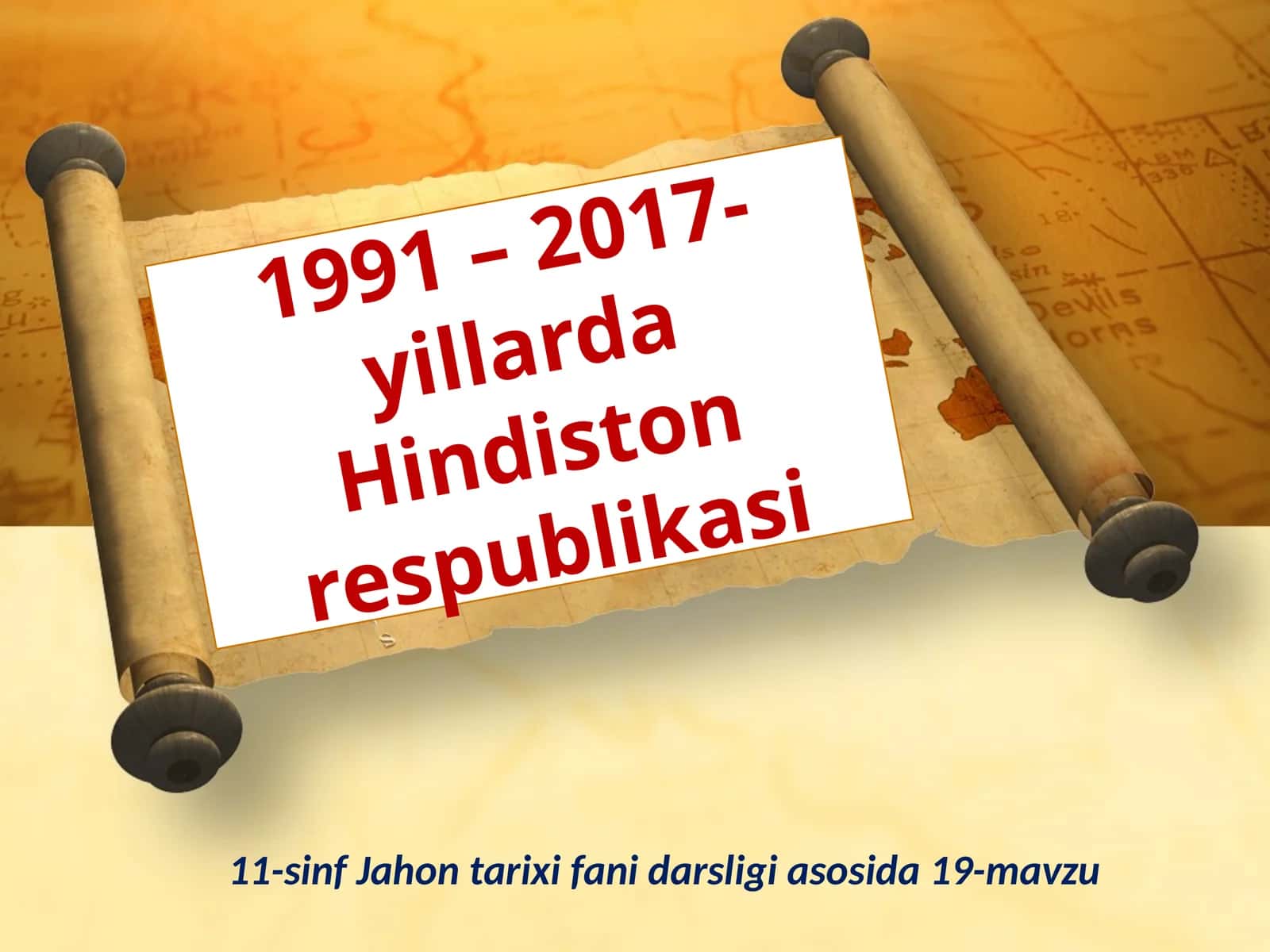 11-sinf Jahon tarixi fanidagi darsligi asosida - 19-mavzu 1