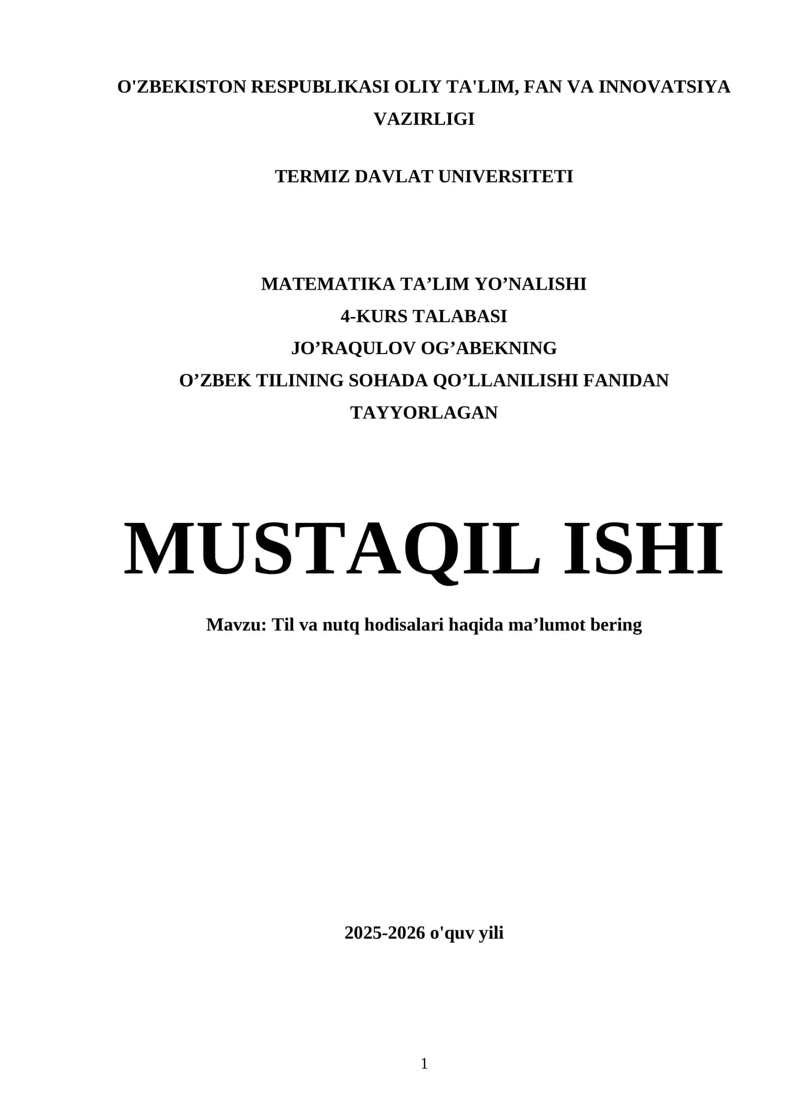 Til va nutq hodisalari haqida ma'lumot bering 1