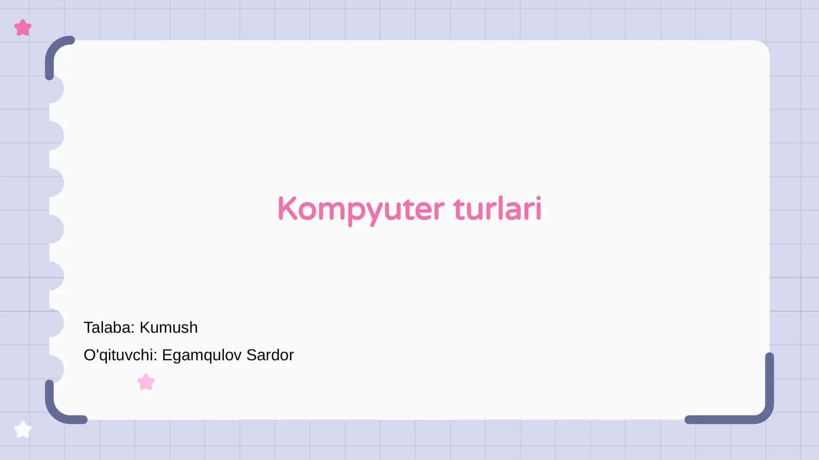 Kompyuter turlari 1