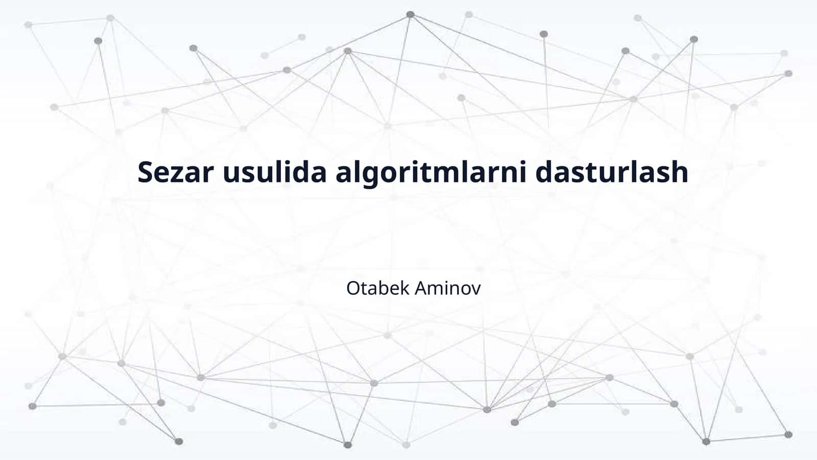Sezar usulida algoritmlarni dasturlash 1