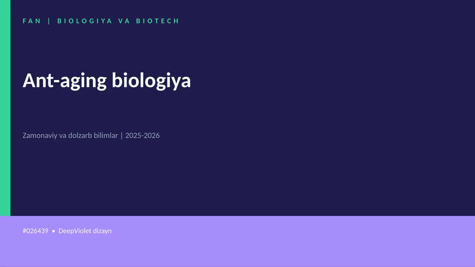 Ant-aging biologiya 1