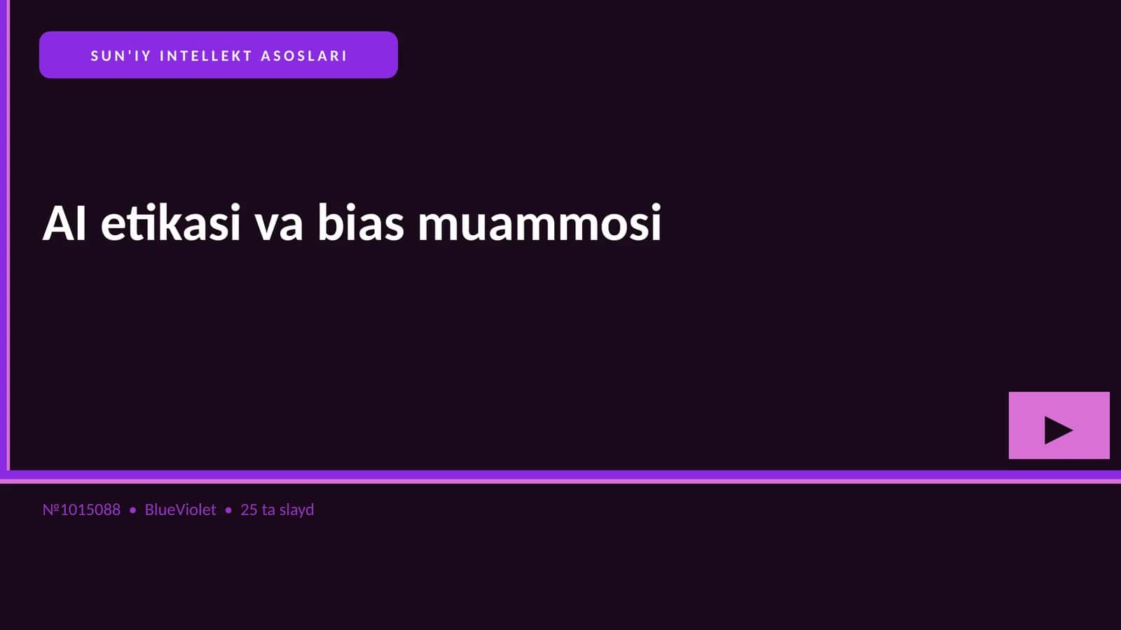 SUN'IY INTELLEKT ASOSLARI 1