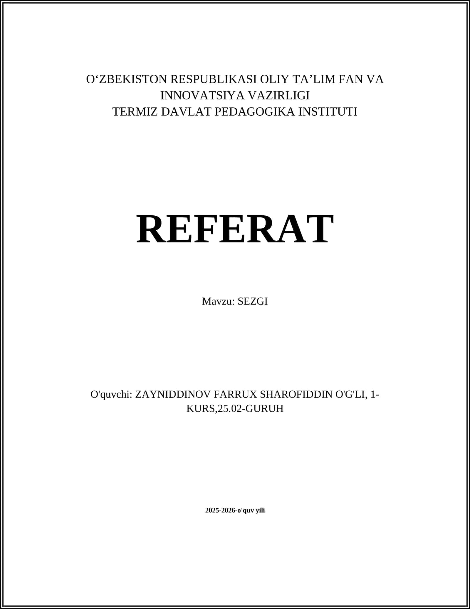 SEZGI 1