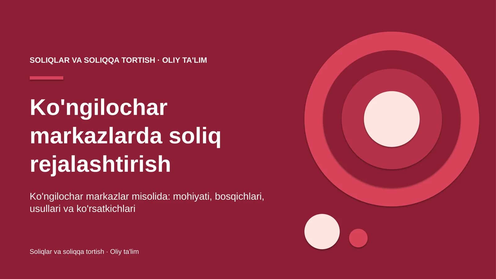 Ko'ngilochar markazlarda soliq rejalashtirish 1