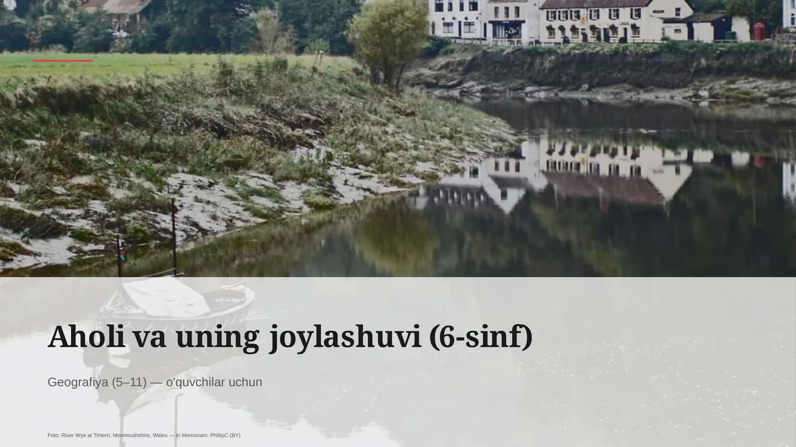Aholi va uning joylashuvi (6-sinf) 1