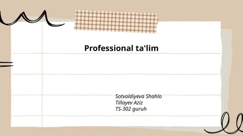 Professional ta'lim 1