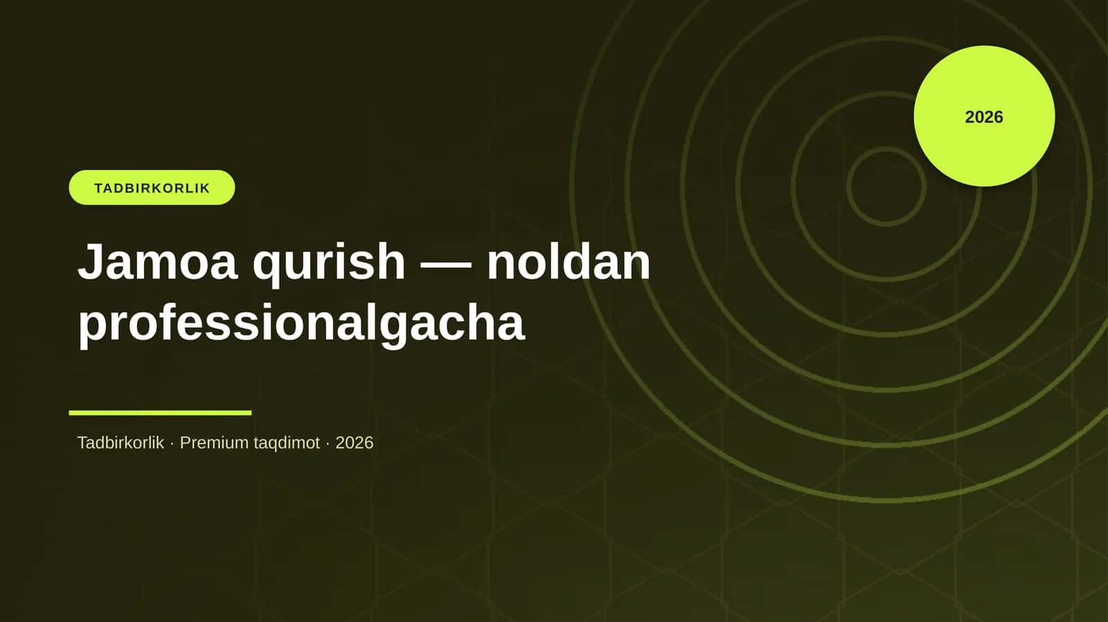 Jamoa qurish — noldan professionalgacha 1