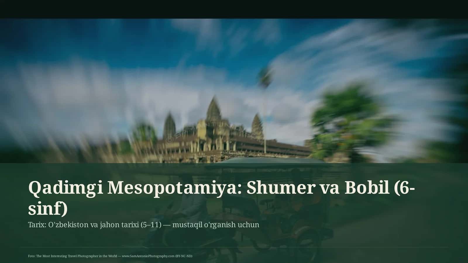 Qadimgi Mesopotamiya: Shumer va Bobil (6-sinf) 1