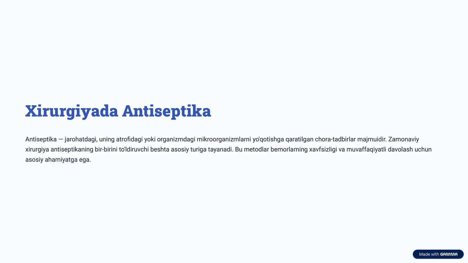 Xirurgiyada antiseptika. 1