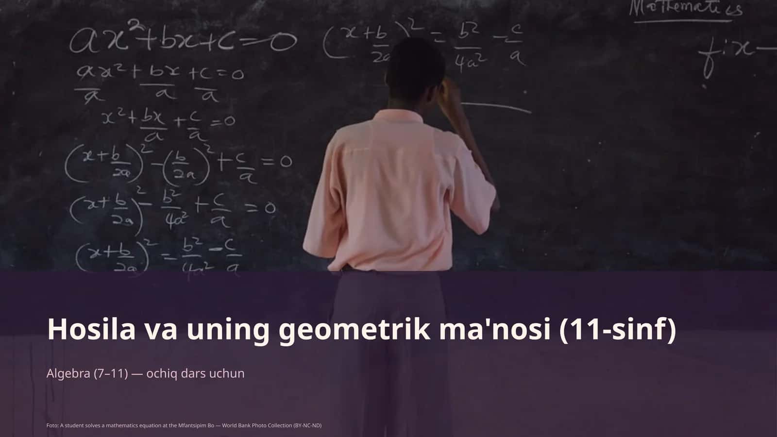 Hosila va uning geometrik ma'nosi (11-sinf) 1